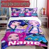 Set copripiumino 3 pezzi (1*Copripiumino + 2*Federe, Senza Nucleo), Set Biancheria da Letto Personalizzato con Nome KPop Cacciatori di Demoni, Decorazione Camera da Letto Casa Regalo