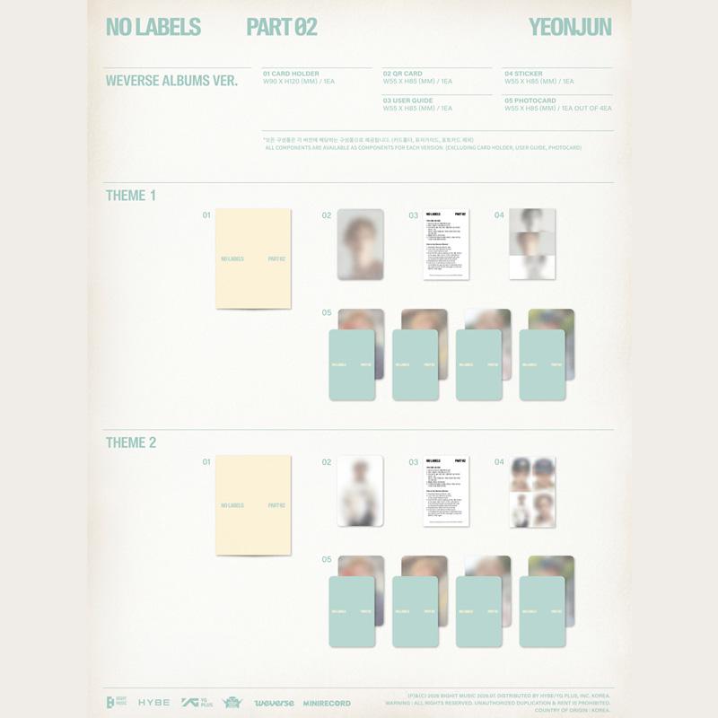 [PRE ORDER] YEONJUN – NO LABELS: PART 02 (Weverse Albums Ver.)