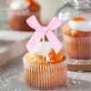 10pcs Creative Bowknot Cupcake Toppers For Birthday And Bridal Shower Romance Themed Party Cake Decorations