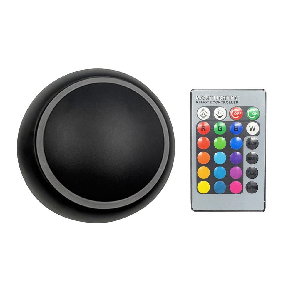 LED Wall Lights Battery Operated Ndoor Aluminum RGB Color Change IR Remote Control 360 degrees Rotatable Circular