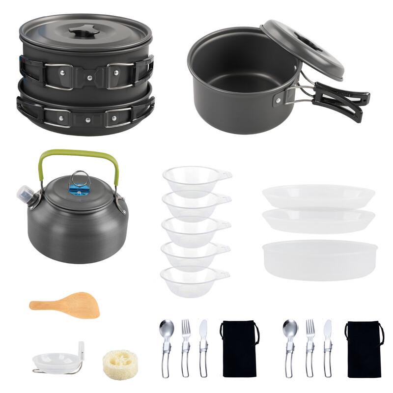 Hanlu Outdoor Camping Cookware and Teapot Set
