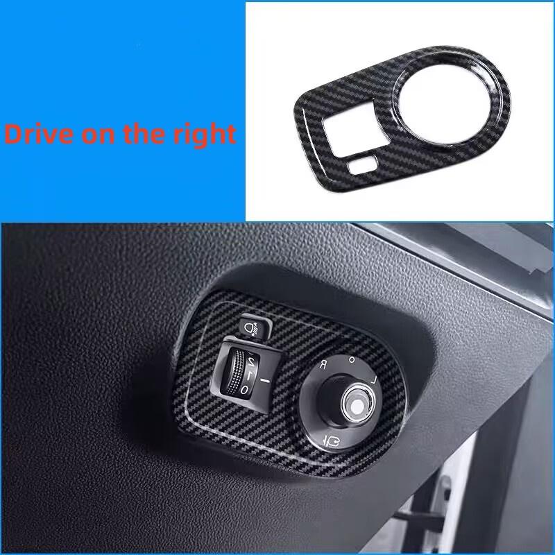 WAK1  LHD/RHD Car Window Control Lift Panel Cover Sticker Carbon Fiber 4pcs for MG4 MG 4 EV Mulan 2023- 2024 Acc.