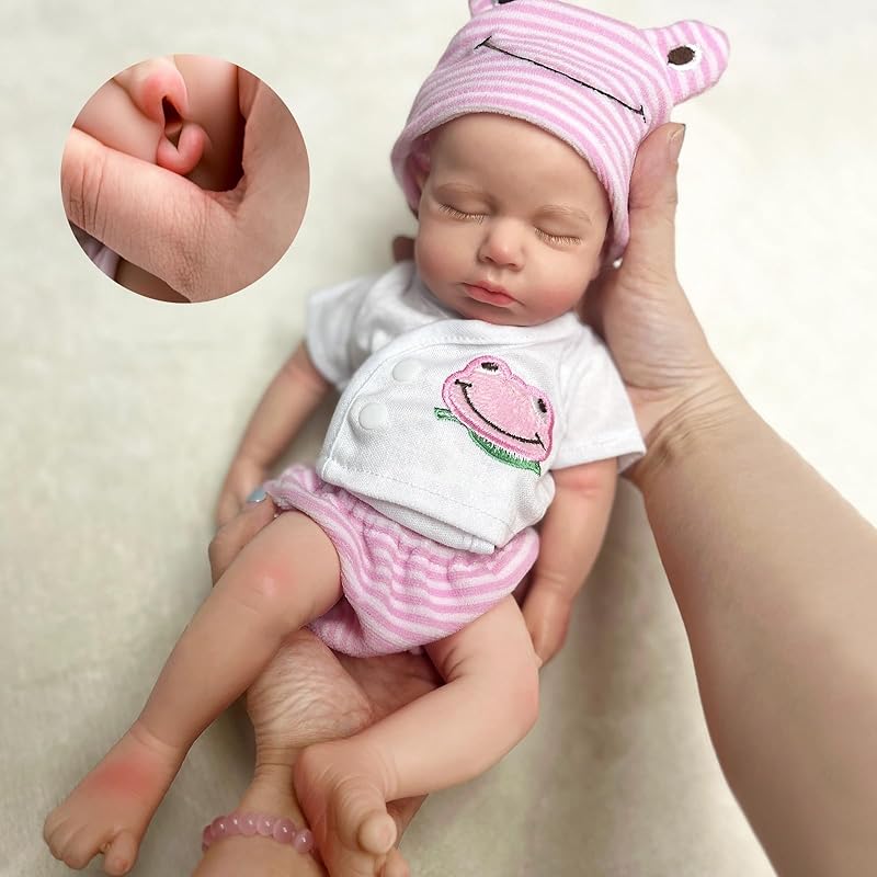 OtardDolls 33 см Реборн Куклы-младенцы Силиконовое Полное Тело Девочка Реалистичные Ручная Работа Раскрашенные Куклы Силиконовые Реборн Младенцы для Детей : Игрушки и игры mouth open