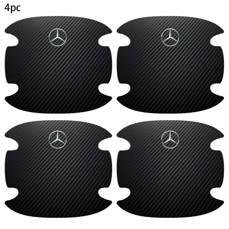 

Hot 2025 For AMG W124 2025 Hot New 4Pcs/set Carbon Fiber Car Door Bowl Handle Anti-Scratches Sticker For Mercedes Benz AMG W204