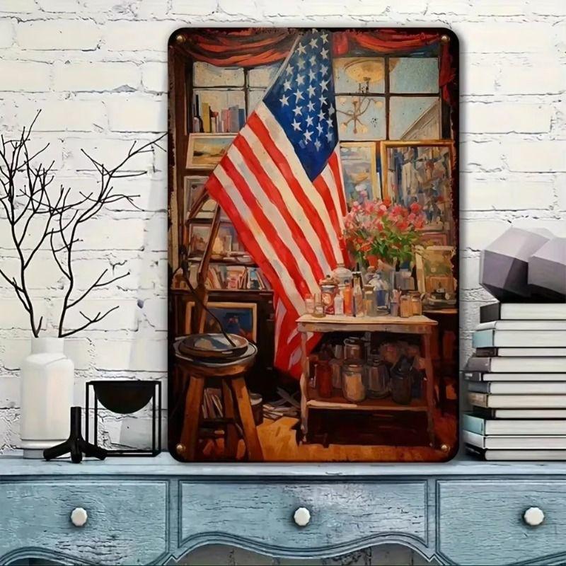 Metal Wall Decorative Paintings for Kitchen Farm Cafe Bar Interior