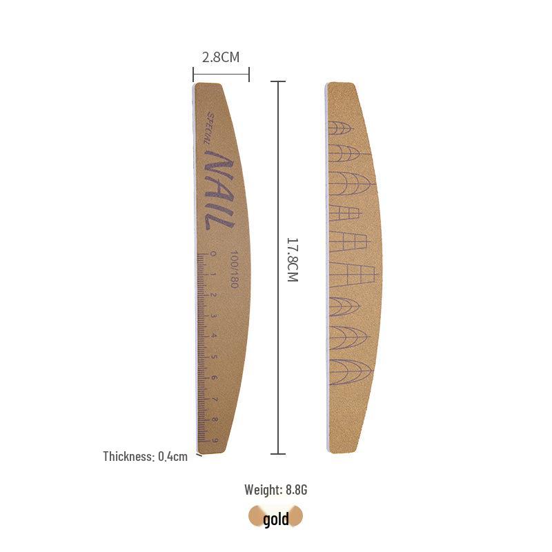 Dual-sided Gray Sand Nail File for Professional Nail Care, Polishing and Shaping - Essential Nail Tool for Perfect Manicure.