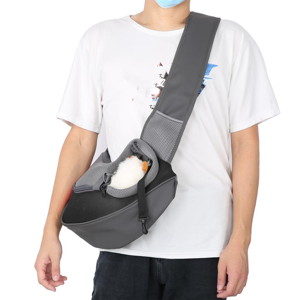 Pet Sling Carrier HandsFree Shoulder Tote Bag Pet Travel Pouch Bag Front Pocket Cat Carrier Bag for Walking Traveling
