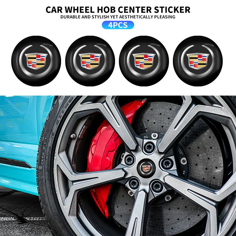 New Car Wheel Center Hub Cap Rim Cover Emblem Sticker for Cadillac Seville XT4 CT4 CT5 SLR CTS DTS ATS Escalade Accessories