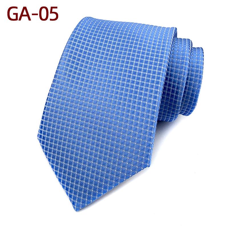 Classic Men's 8cm Plaid Polyester Tie