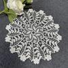 Water-soluble lace placemat French hollow embroidery fabric decorative ornament prop dining table mat white round table mat