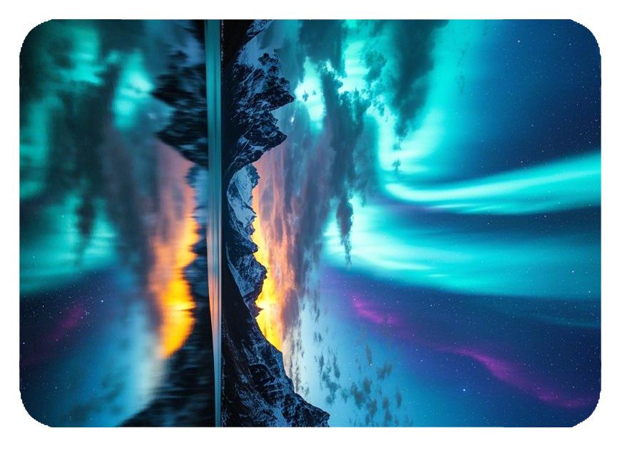 Dreamy Aurora 3D Crystal Glass Magnetic Refrigerator Sticker – Colorful Metal Home Decoration Gift