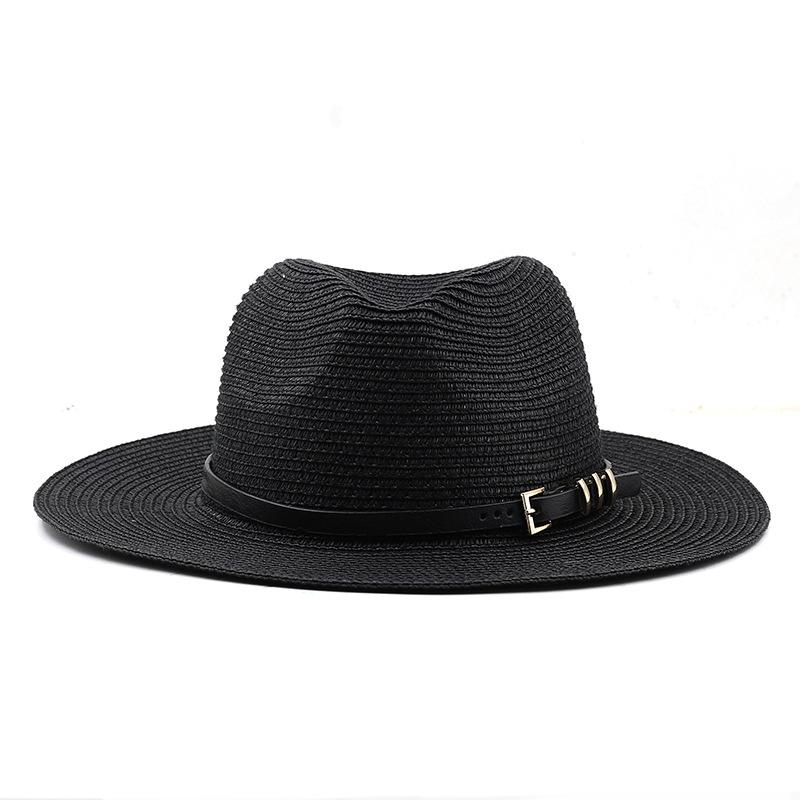 Straw hat outdoor travel seaside sun protection visor jazz hat women's beach hat