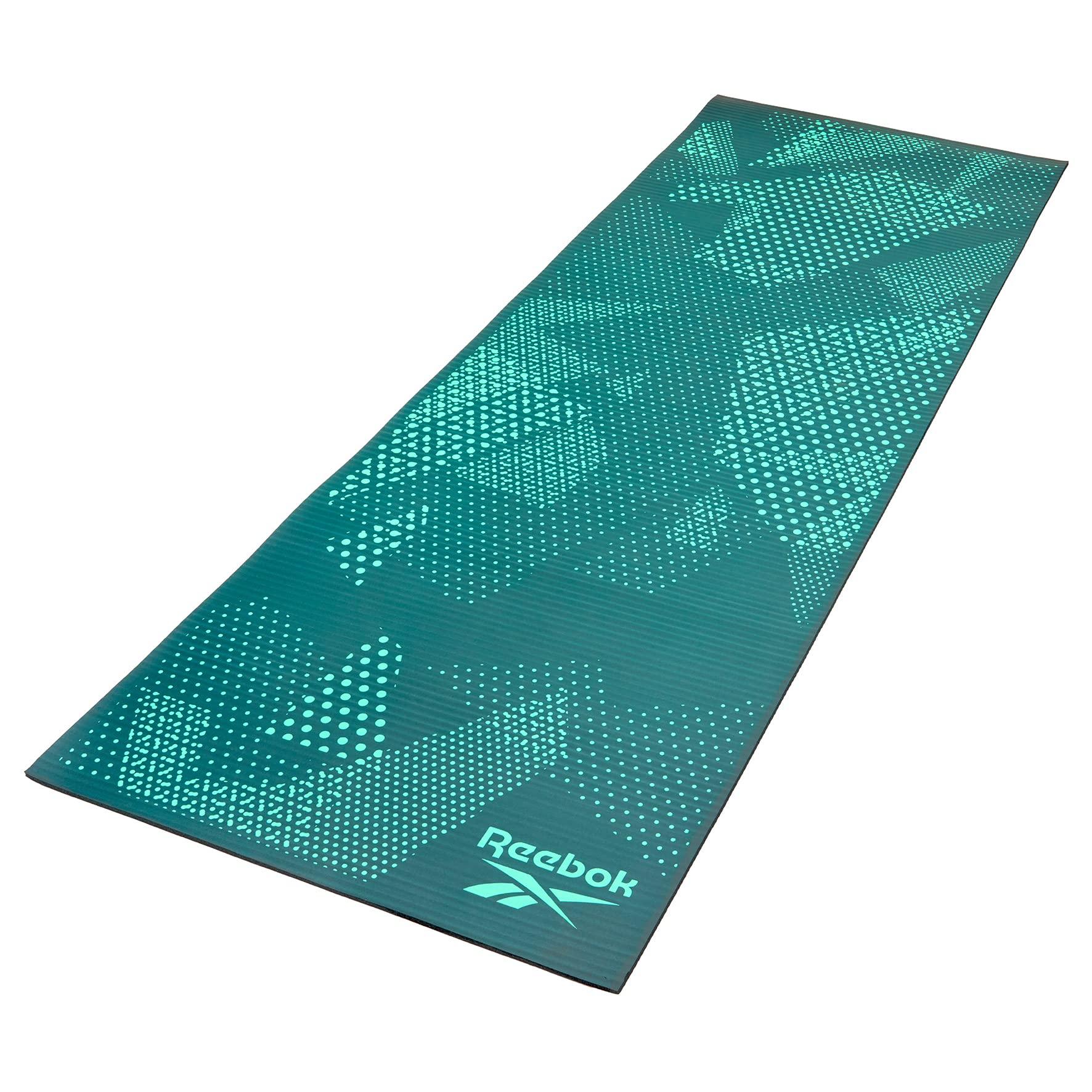 

Reebok 7mm Green Halftone Fitness for and Training Mat, Thick, Wide, Soundproof, Yoga, Pilates,