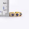 Nidin Shine Zircon Geometric Open Ring For Women Gold Plated Adjustable 5 Colors Female Wedding Aesthetic Jewelry Gift Wholesale