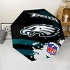 Philadelphia Eagles LOGO Print Automatic Umbrella, 8 Rib Iron Frame, Plastic Handle, Suitable for Outdoor Travel &Daily , Ideal Gift