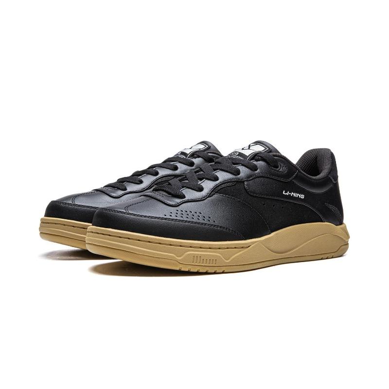 Li Ning Classico Versatile Moda Suola Spessa Confortevole Rimbalzo Antiscivolo Resistente all'Usura Traspirante Sneakers Basse Unisex Sneakers Nero AGCV385-30