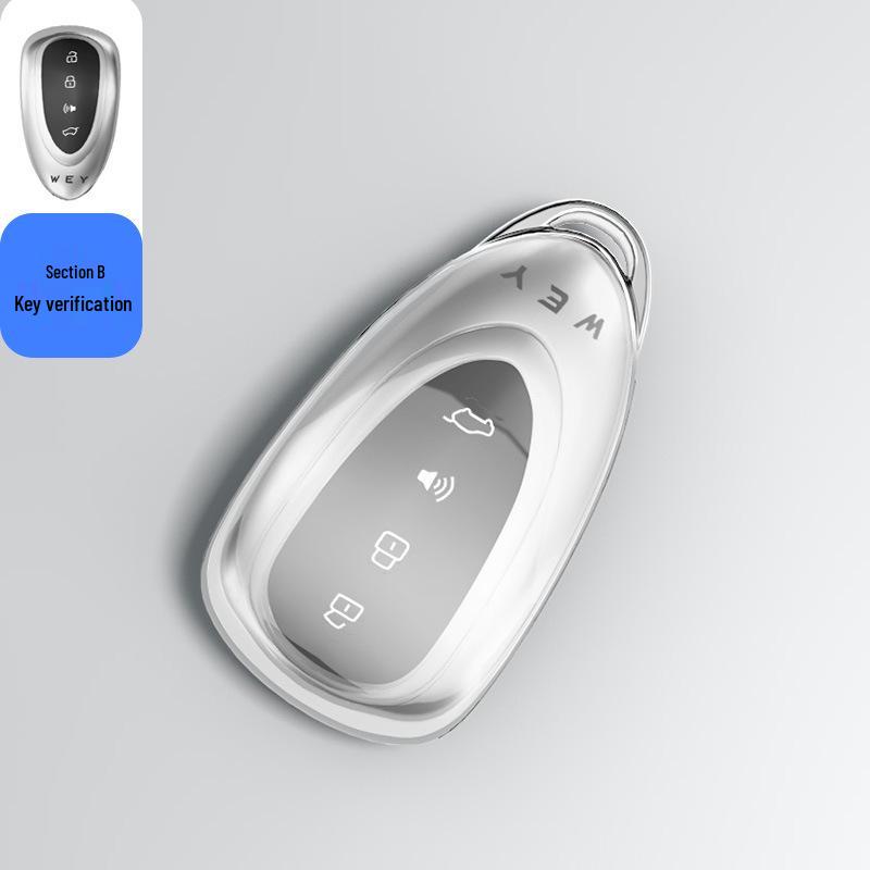 Modrý kryt klíče Blue Mountain pro modely Great Wall Wey Mocha a Latte 2023 - Taška na klíč od vozu s novou energií a přezka