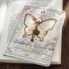 Rose Butterfly Laser Stamped Notebook with Magnetic Buckle - Retro Style Student Diary