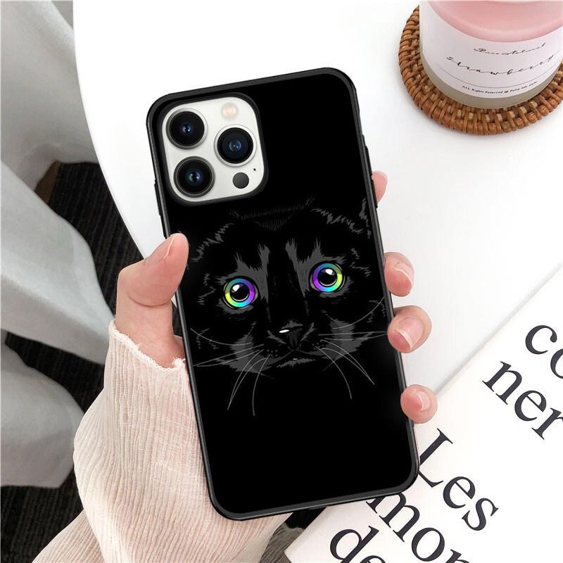 Husă pentru telefon Black Cat Staring Eye pentru iPhone 14 13 12 11 Pro Max Husă pentru iPhone 14 13 Pro XS MAX X XR SE2 8 7 Plus