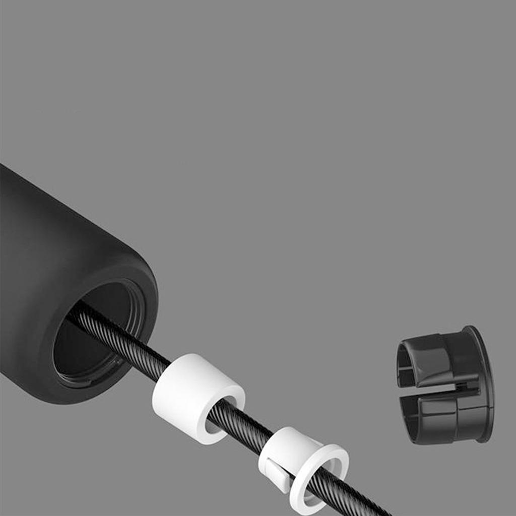 Skipping Rope Length Adjust Foam Handle Prevent Slip Steel Wire Exercise Speed Rope for Outdoor Black