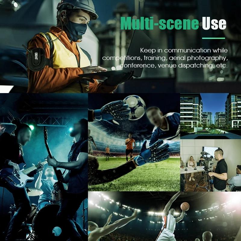 3 db Xinowy V4 futballbírói interkom headset 1200M teljes duplex Bluetooth MP3 fejhallgató vezeték nélküli foci hoki interkom