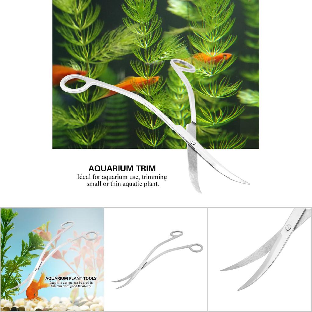 Nożyczki ze stali nierdzewnej do roślin akwariowych Narzędzie do przycinania roślin wodnych do akwarium (Nożyczki faliste)