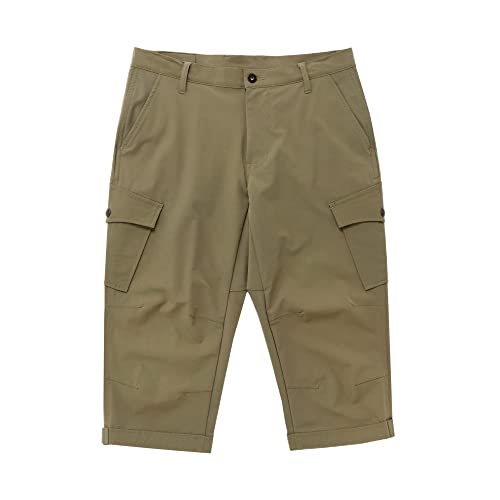 

Belted cropped pants in acid beige