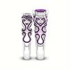 Purple Square Zircon Resin Flower Pattern Retro Ring