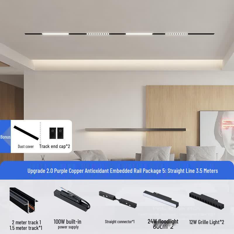 Full Spectrum Recessed Magnetic LED Track Floodlight