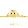 Porti 24k Gold 1.875g Snake Crown Chain Bracelet