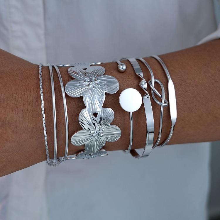 Punk Bracelet For Women 2026 Girls Bracelets & Bangles Set Simple Large Chain Bracelet Hand Ring Fashion Jewelry Accessories New