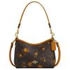 Laurel 19 Floral Print Design Coated Canvas Crossbody Shoulder Bag Small Women Bags Walnut Yellow CCF17-IMYEN