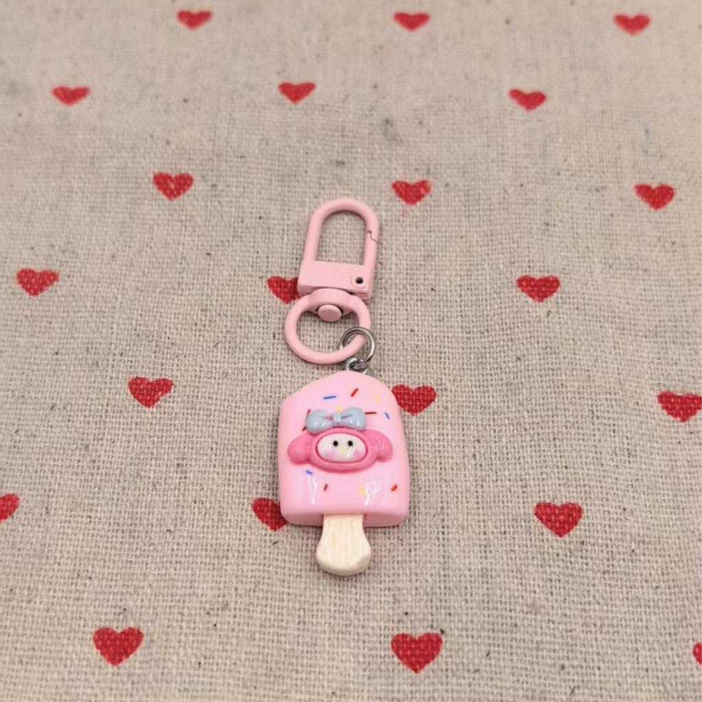 Cute Cartoon Ice Cream Keychain Pendant: Funny Bag Accessory & Gift for Students and Couples