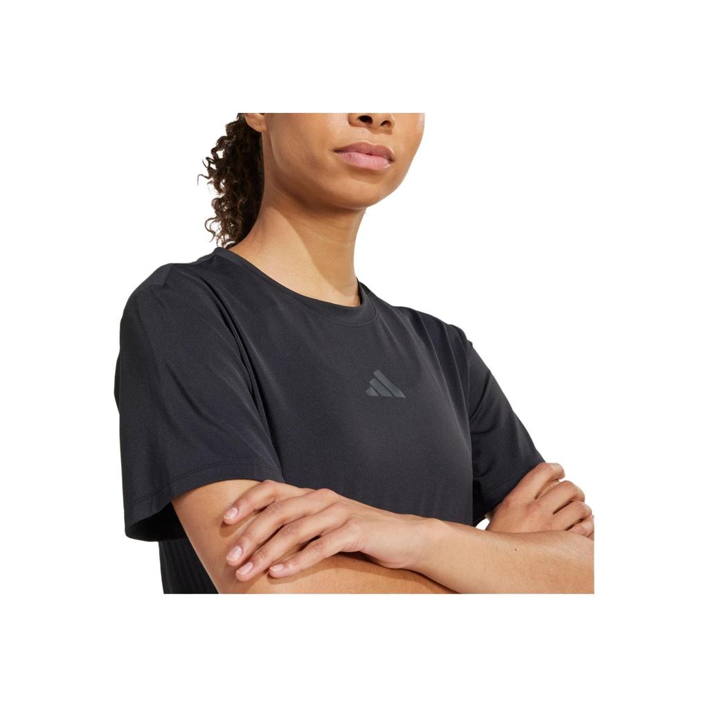 Adidas Intensity Quick-Dry Cool Breathable Sports Fitness Crew Neck Short Sleeve T-Shirt Women T-Shirts Black JZ6281