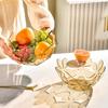 Light Luxury High-Value Fruit Plate Household Living Room Coffee Table Dried Fruit Snack Plate Creative Transparent Petal Plastic Fruit Plate