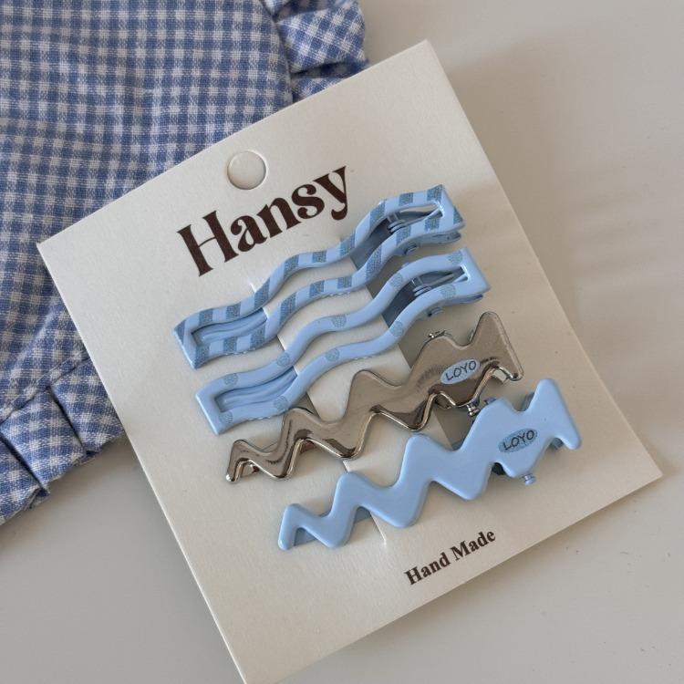 

4pcs/set Candy Color Metal Hair Clips Wavy Hair Edge Clips Beauty Makeup Hair Side Clips Bangs Duckbill Hairpins Accessories New