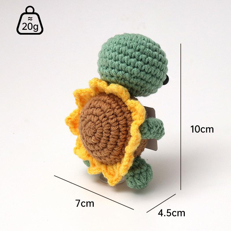 Positive Crochet Dog Doll With Affirmation Card Home Room Decoration Funny Handmade Plush Wool Doll Ornaments Christmas Gifts