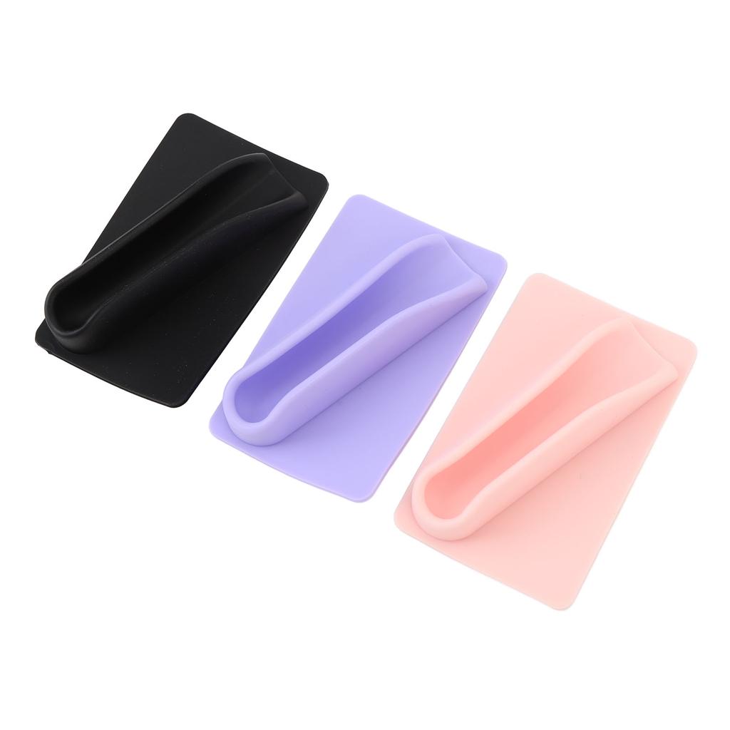 3pcs Lipstick Phone Holder Silicone Lip Holder Portable Lip Gloss Sleeve with Adhesive Backing for C