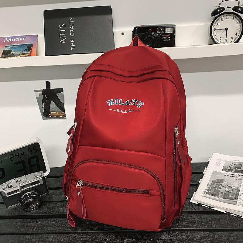 Large capacity simple schoolbag high school student backpack casual college student couple backpack
