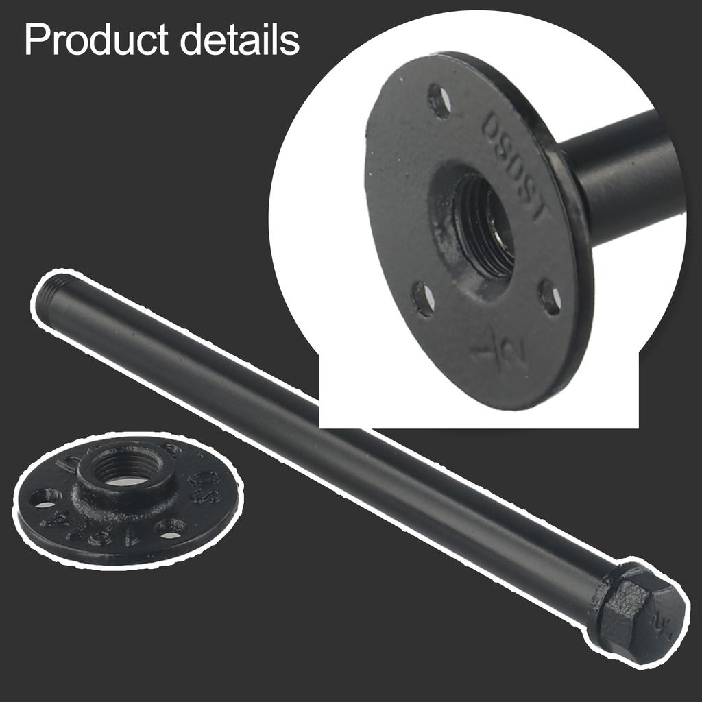 Industrial Pipe Shelf Bracket Rustic Retro Black Decor Display Wall Mounted