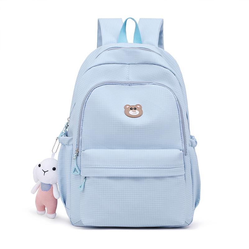 

Korean Style Girls Casual Backpack - Large Capacity Versatile Schoolbag for Junior High. Single Bag озеро синього кольору