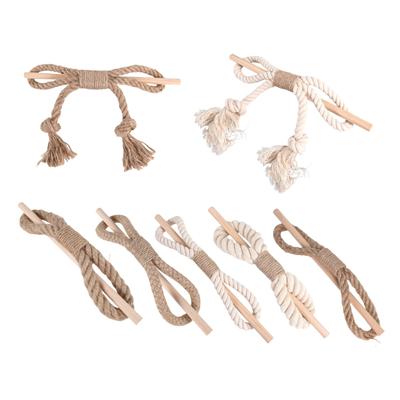4 Pack Cotton Linen Rope Curtain Tiebacks Rustics Drape Tie Backs Farmhouses Handwoven Drapery Holdbacks with Wood Club