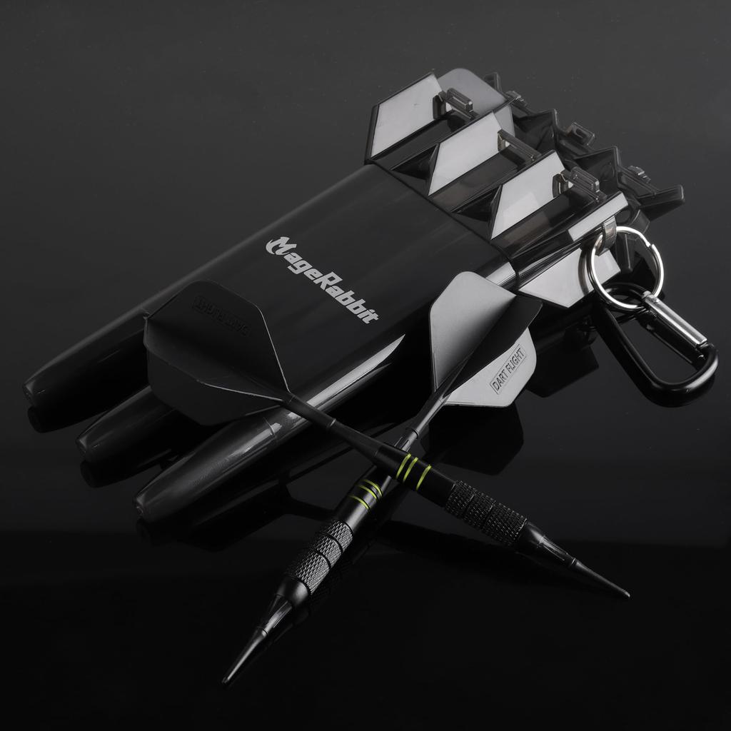 MageRabbit 3 Copper Darts and 30 Soft Tip Darts Black Durable Integrated Dart Integrated Darts for Beginners Tips, Box, Flights, Darts,