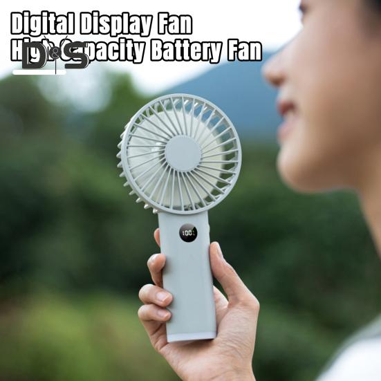 

Мини-ручной вентилятор с регулируемой скоростью света, малошумный перезаряжаемый компактный портативный охлаждающий вентилятор белый