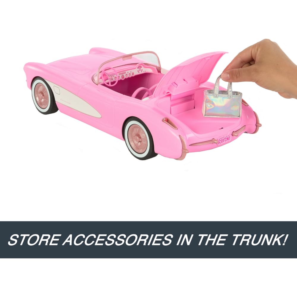 Hot Wheels RC Barbie Toy Car от Barbie The Holds 2 Barbie Trunk Opens for Storage Corvette, фильм с дистанционным управлением на батарейках, куклы,
