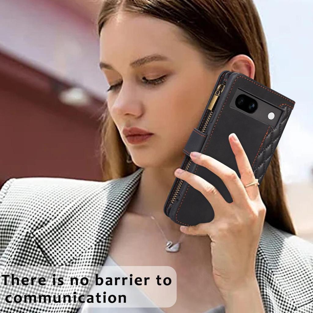 High-End Diamond Buckle Wallet Case for Google Pixel 7A