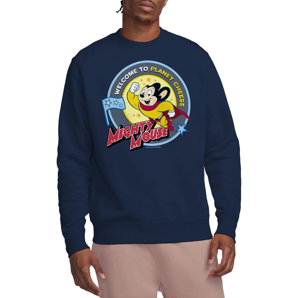 Mighty Mouse Unisex Adult Planet Cheese Sweatshirt