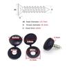 100pcs Plastic Self Tapping Screw Bolt Nail Nut Decorative Cap Protective Cover Hide Foldable Hinged for Furniture Car