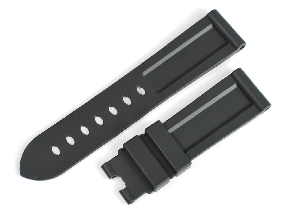 King Panerai Compatible Watch 40mm Case with Rubber [Import Original] Part, D-Buckle, Strap, Black, Aftermarket, 22/20mm