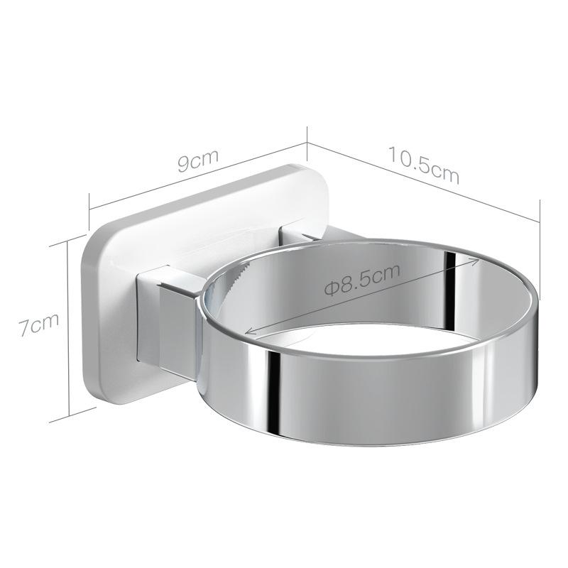 Hågtorksställ utan hål Vägghängt Hårtorkshållare Ställ Hylla för Hem Badrum Sminkrum Utan Borr Organizer